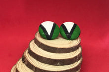 Load image into Gallery viewer, Renewal Series - Greeneyed Wonder Button Earring
