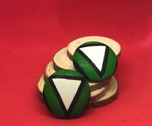 Load image into Gallery viewer, Renewal Series - Greeneyed Wonder Button Earring
