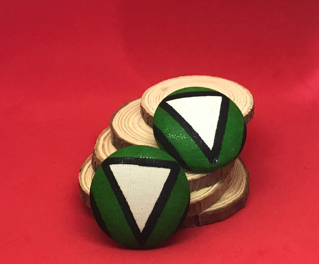 Renewal Series - Greeneyed Wonder Button Earring