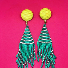 Load image into Gallery viewer, Beaded Tassel Earrings
