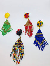 Load image into Gallery viewer, Beaded Tassel Earrings
