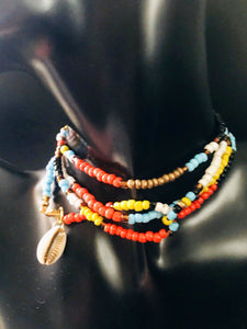 Cowrie Shell Beaded Necklace/Bracelet