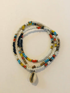 Cowrie Shell Beaded Necklace/Bracelet