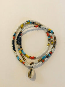 Cowrie Shell Beaded Necklace/Bracelet