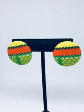 Load image into Gallery viewer, Renewal Series - Green/Yellow/Orange Button Earrings
