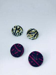 Mosaics Button Earrings