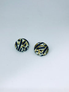 Mosaics Button Earrings